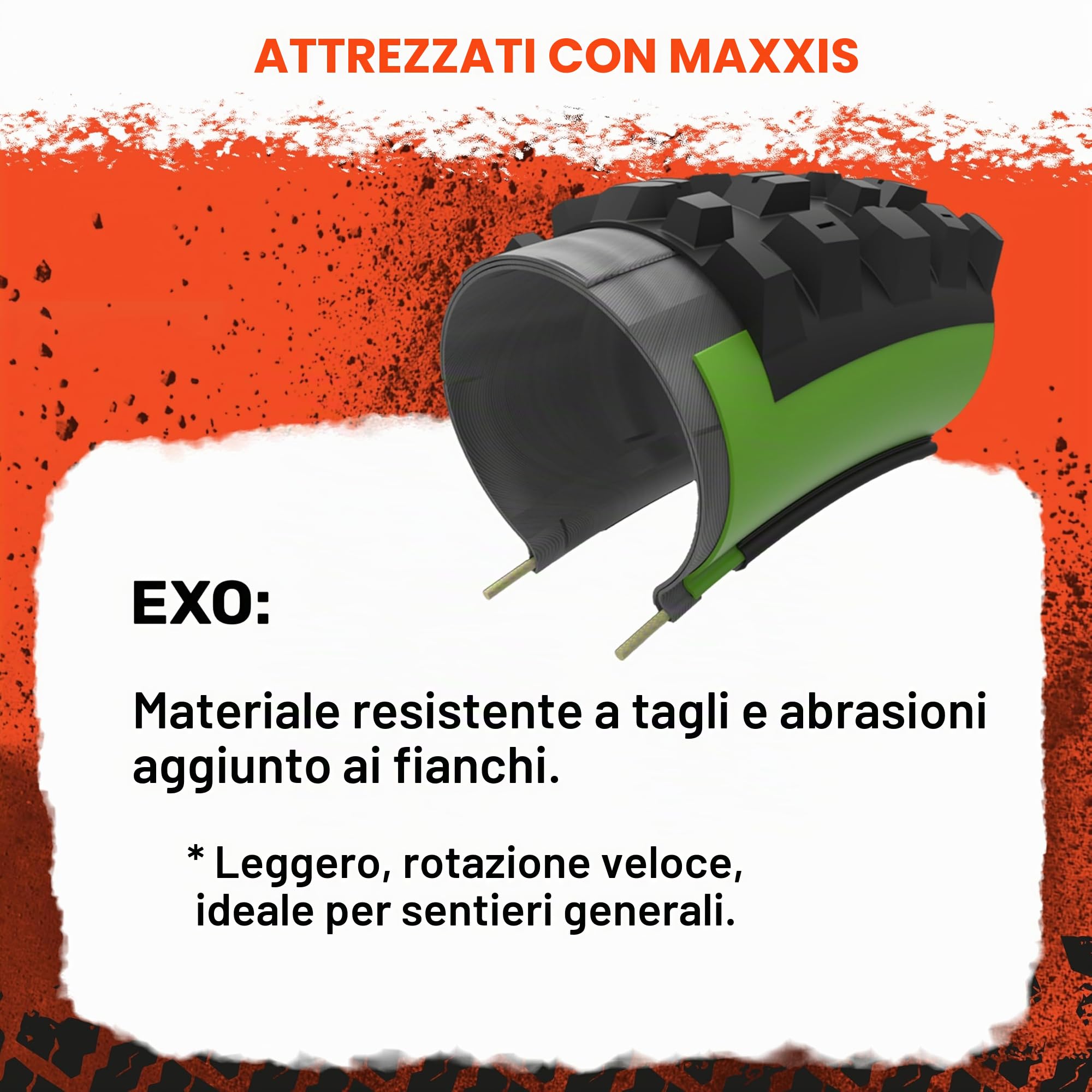 MAXXIS Minion DHR II - Dual Compound EXO - E25 Rating, Tubeless | Excellent Braking and Cornering Traction in Steep Terrain
