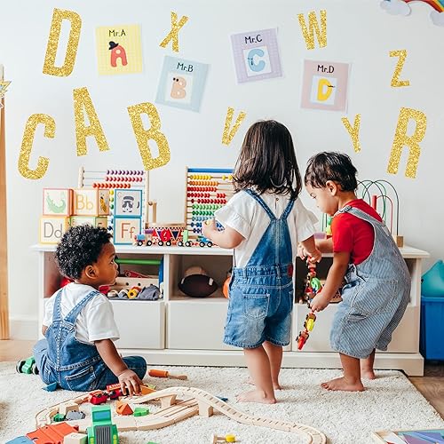 Miniatura 67 de 8 Sheet Glitter Letter Stickers Vinyl Alphabet Stickers Waterproof Self Adhesive Stick on Letters for Poster Bulletin Board Mailbox School