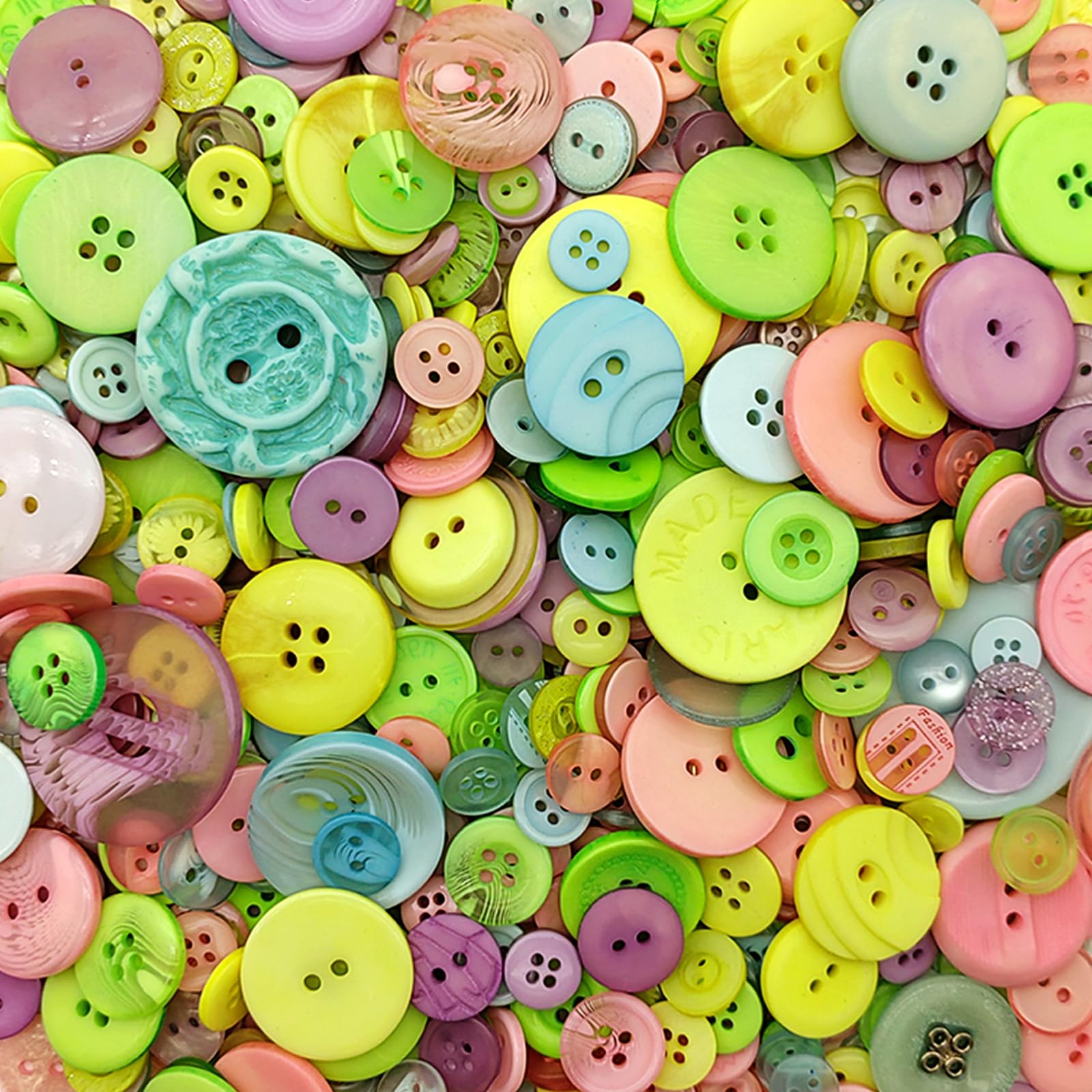 1600 botones de macarrones para manualidades, varios colores, botones de macarrón, botones coloridos para costura, manualidades
