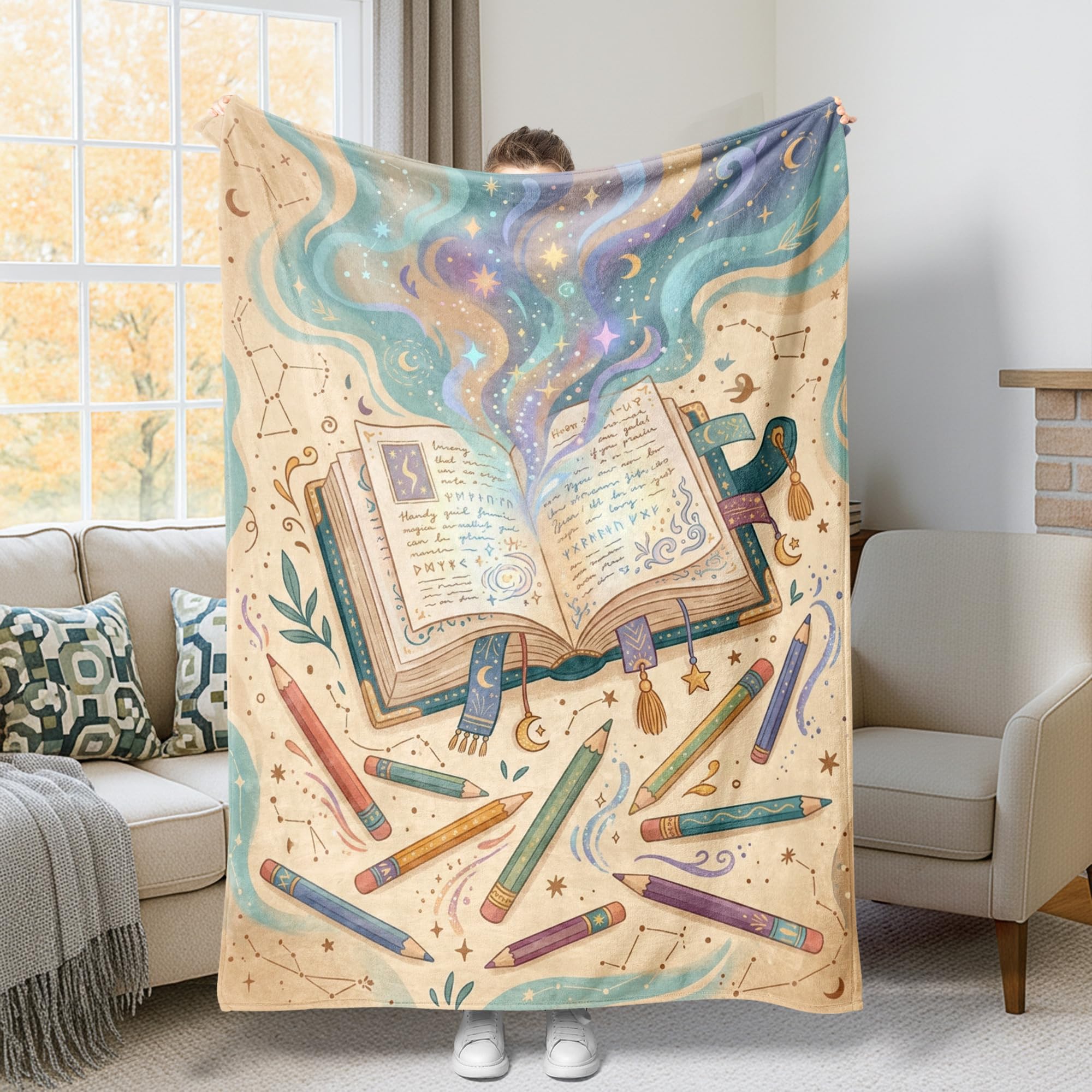Couverture polaire bleue 152x203 cm grande taille pour lit et canape