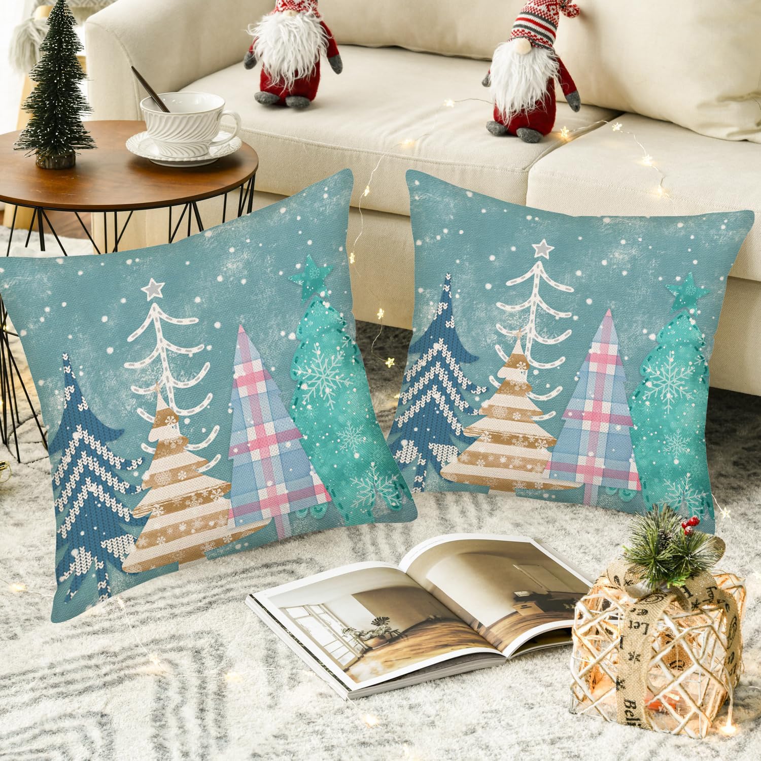 Amazon.co.jp: Smilyard 冬用 雪の結晶 クリスマスツリー用クッション