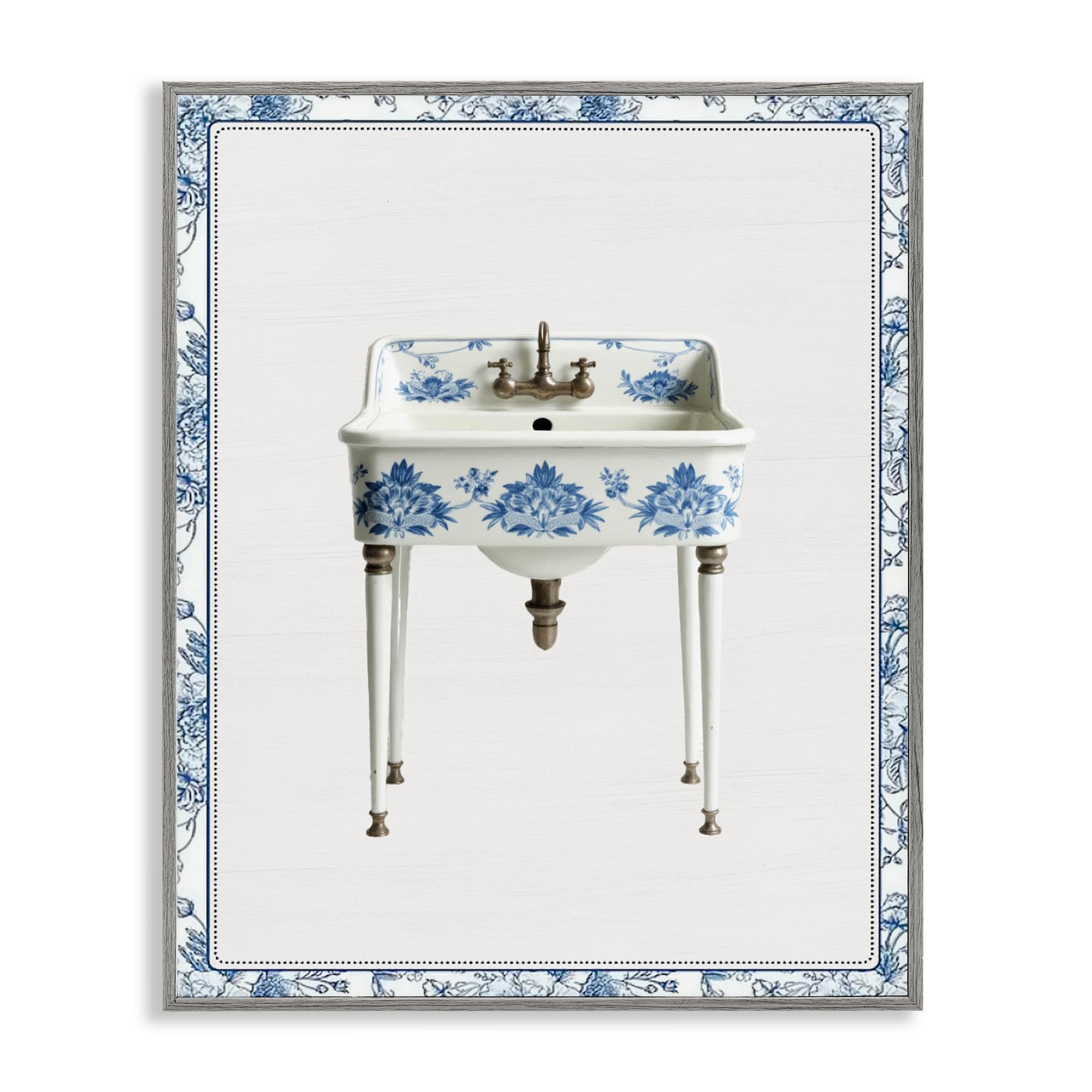 'Vintage Chinoiserie Sink'| Framed Giclee Art