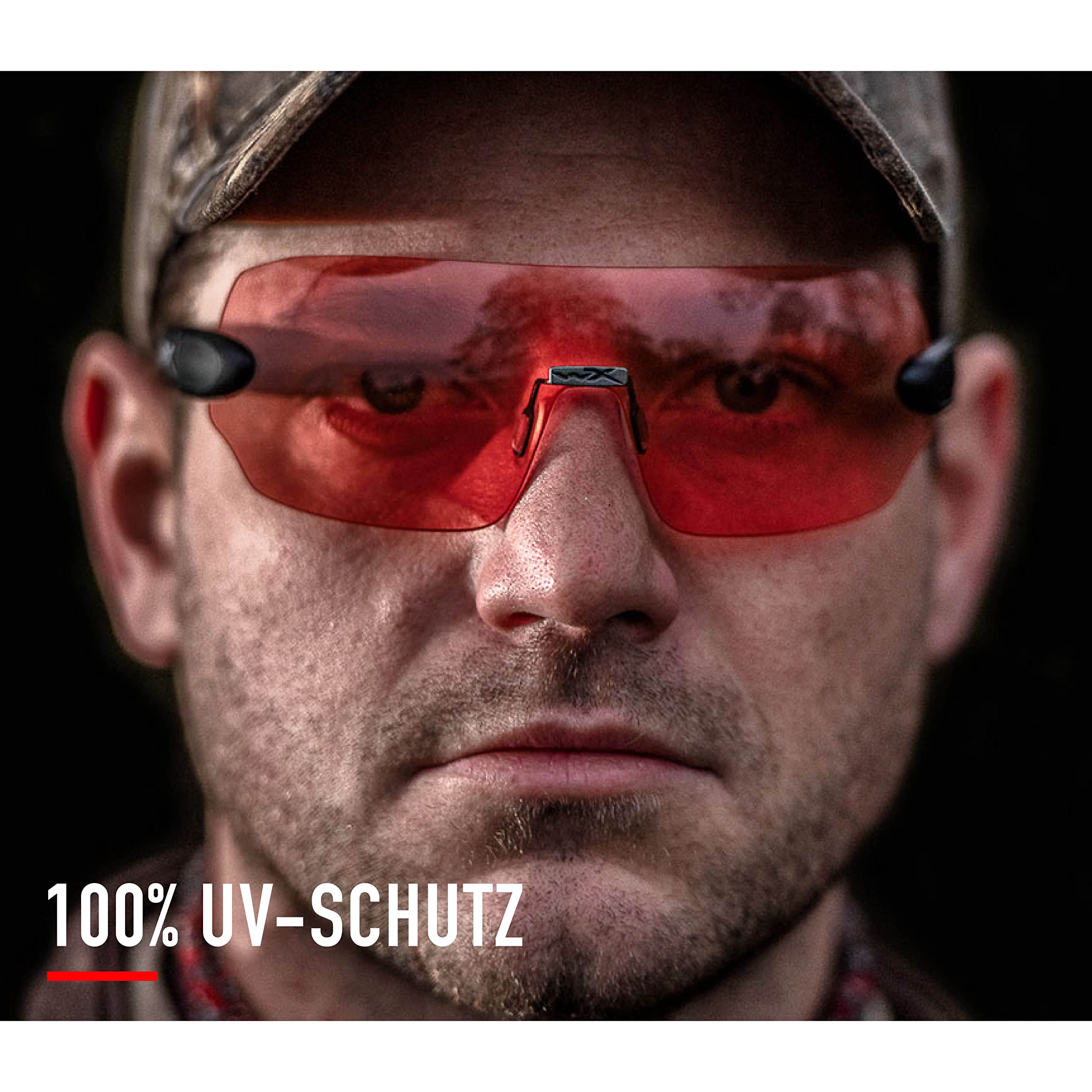 Wiley X │ WX Detection | Sonnenbrille Herren │ Klar, Gelb, Orange, Violett, Kupfer/Matt Schwarz | Schutzbrille │ Taktische Militärische MTB Brille Laufbrille Radfahren | 100% UVA/UVB-Schutz