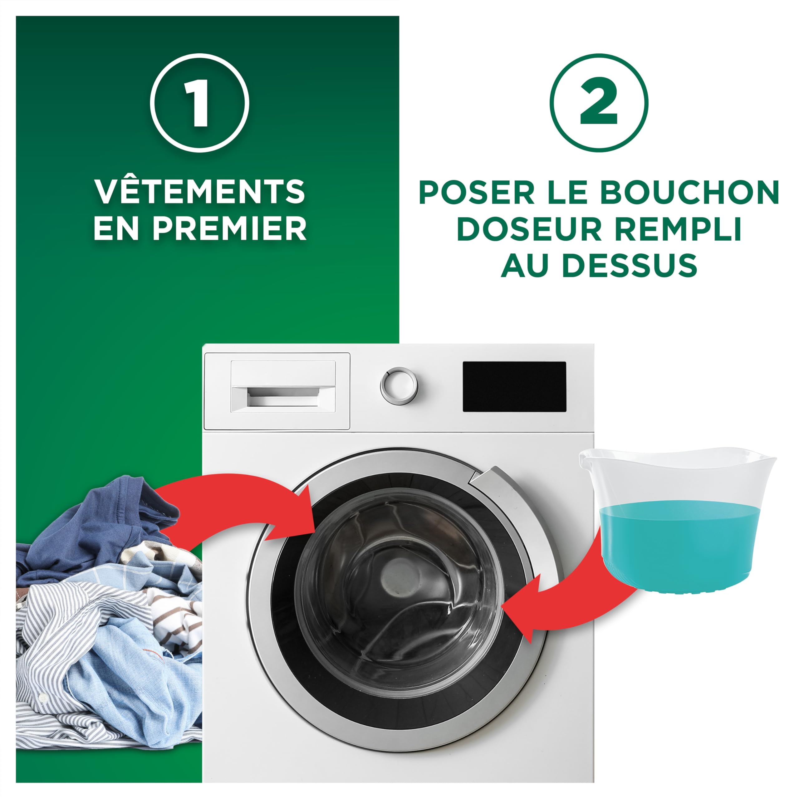 Ariel Simply Lessive Liquide, 120 Lavages (4x30), Parfum Fraîcheur Intense, Propre et Frais, Choix économique, Fabriqué en France