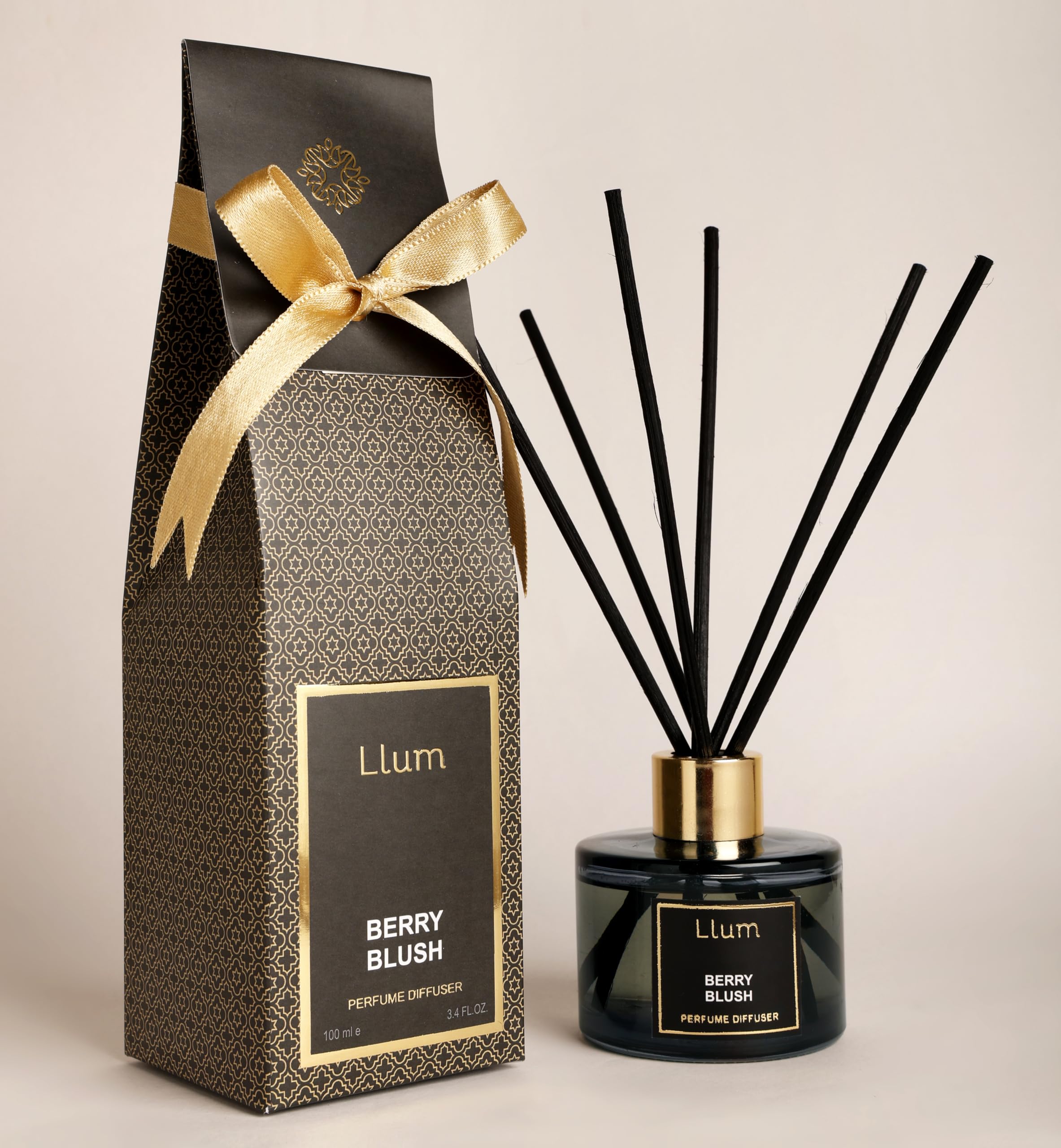 Llum Berry Blush Reed Diffuser Set|Premium 100ml Home Fragrance | Toxin-Free Aromatherapy for Living Room, Bedroom, Washroom, Office | Long-Lasting Room Freshener | Elegant Gift for All Occasions