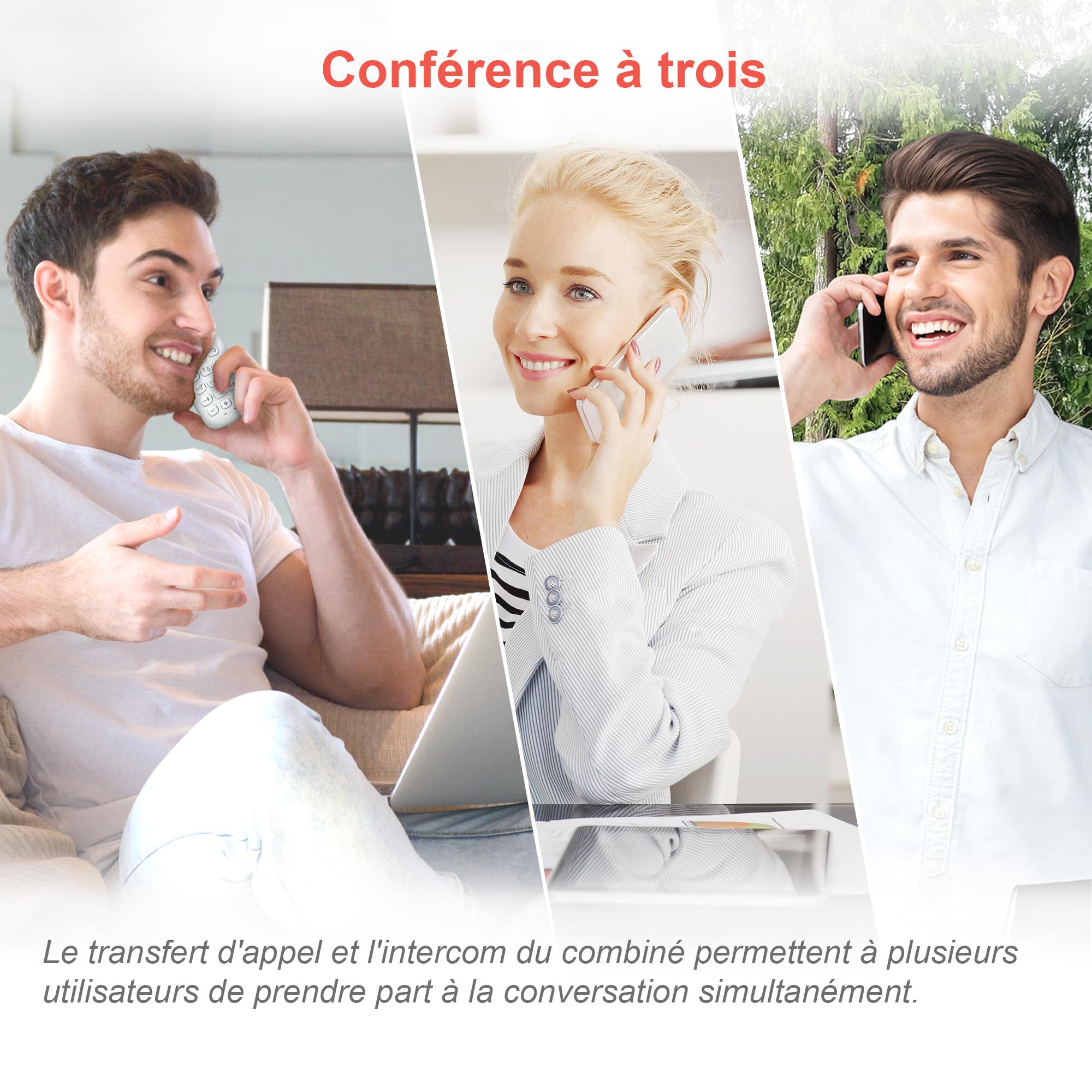 VTech CS1551 Bezprzewodowy telefon DECT z 2 słuchawkami z ładowarką, automatyczną sekretarką, blokadą połączeń, identyfikatorem dzwoniącym/połączenia oczekującego, głośnikiem, podświetlanym ekranem i