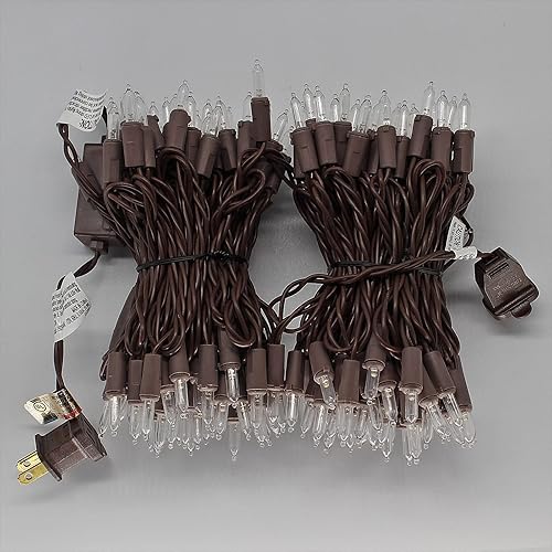 Miniatura 10 de Dazlinli 150 luces LED de Navidad blancas frías en cable verde, luces de árbol de Navidad de 50 pies, certificado UL para interiores y exteriores