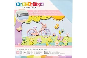 American Crafts Precision Cardstock Pack Pastel Textured 12x12