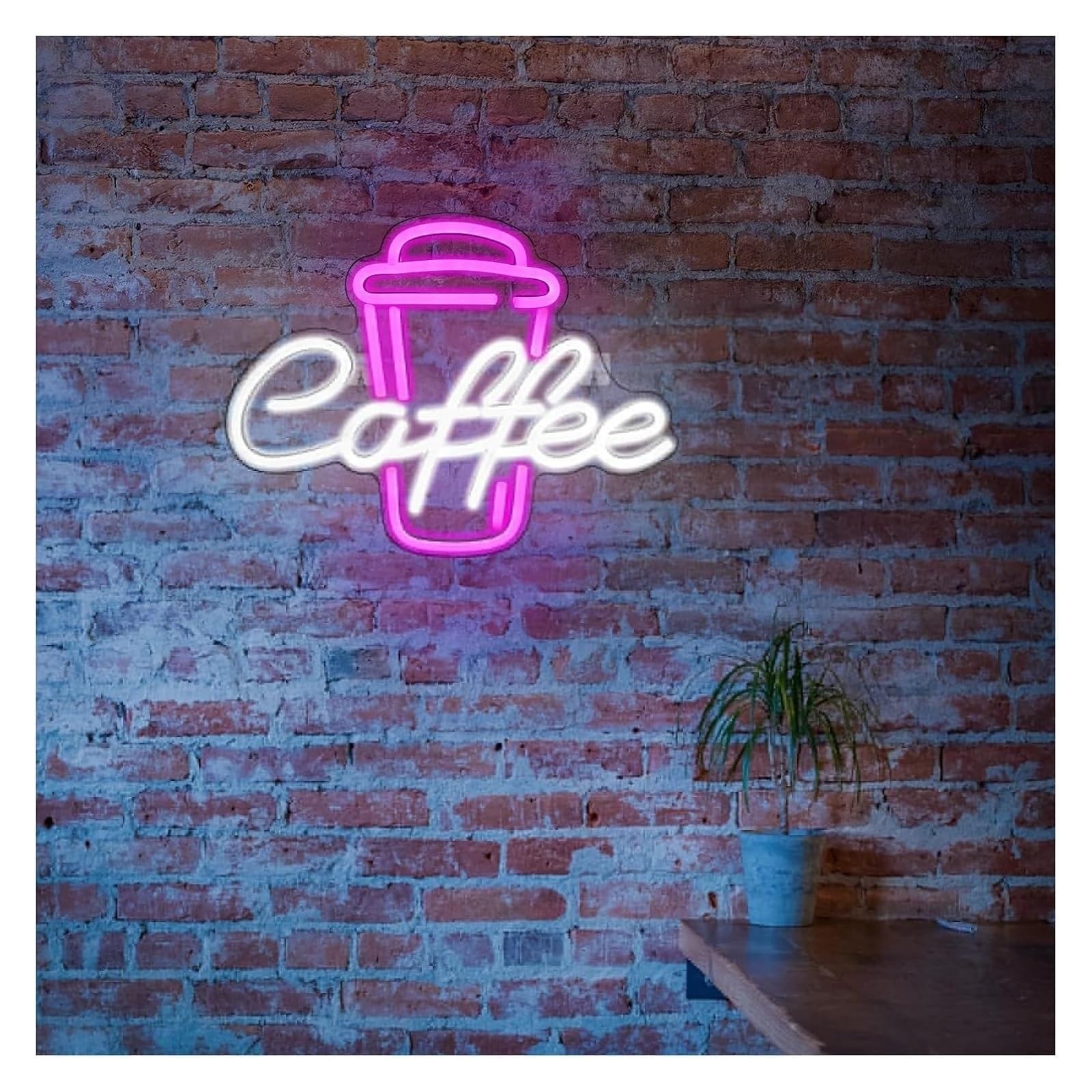 Insegna luminosa al neon per tazze da caffè, decorazione parete per feste, matrimoni, negozi, compleanni, sale riunioni