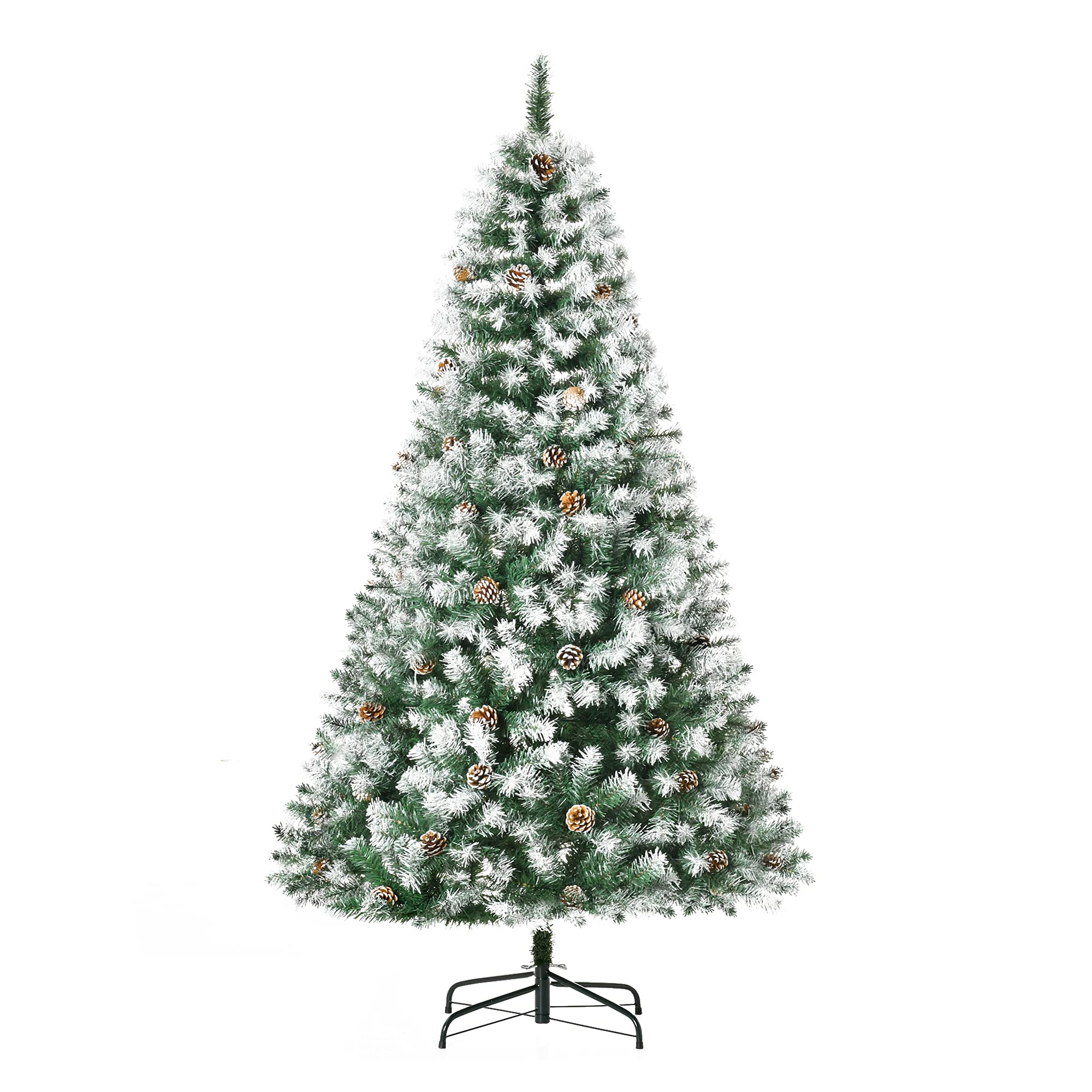 Homcom Unisex Green Artificial Christmas Tree Holiday Home Xmas Decoration In 6Ft