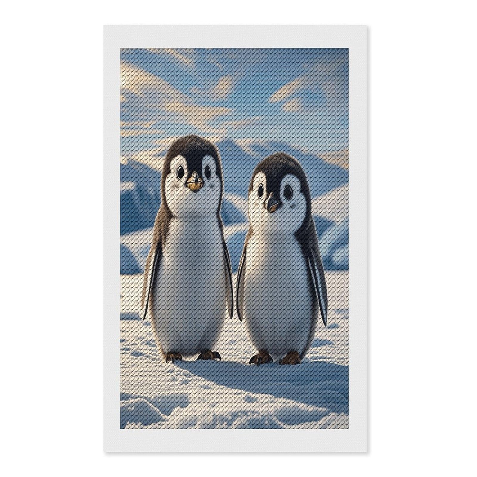 FekiLoot Cute Penguins Diamond Painting Kits for Beginners DIY Diamond Art Kits for Adults Full Drill Round Diamond Dot Gem Art Painting Fun DIY Crafts for Home Kitchen Wall Decor Gift 12"x20"