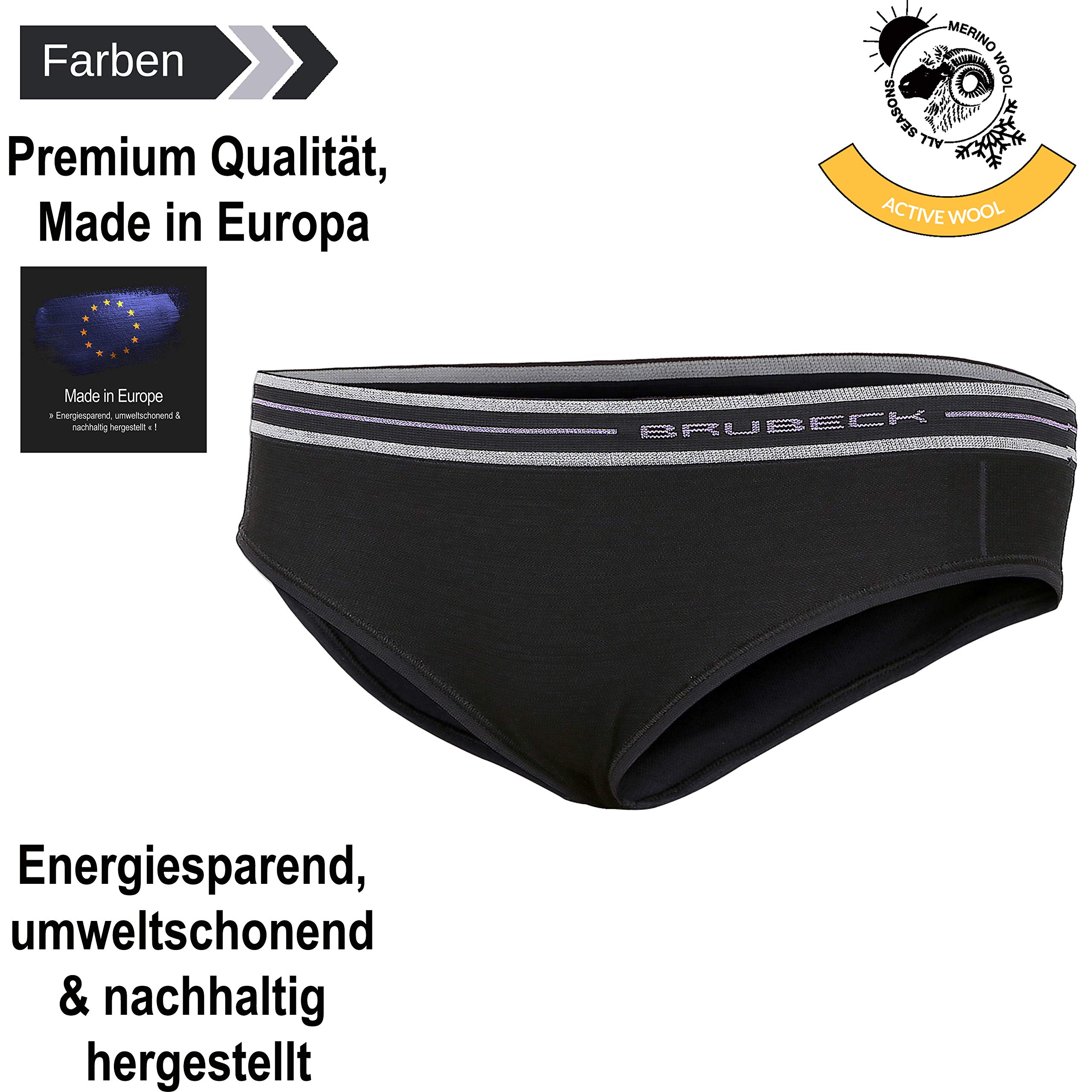 BRUBECK Culotte Femme Merino Wool Sport Briefs Anti-Odeur Breathable Thermiques