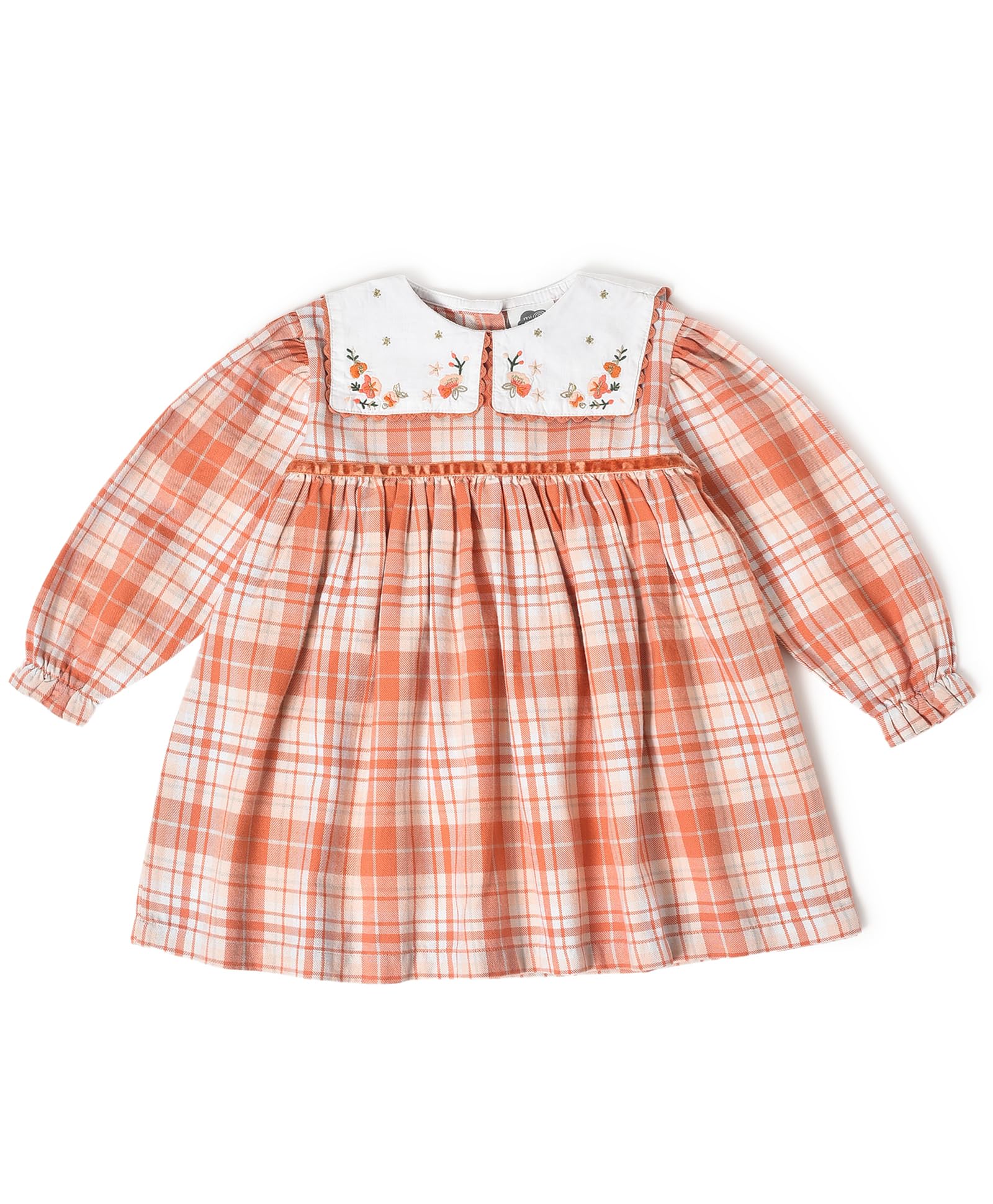 Mi Arcus Corduroy Collar Dress for Baby Girl