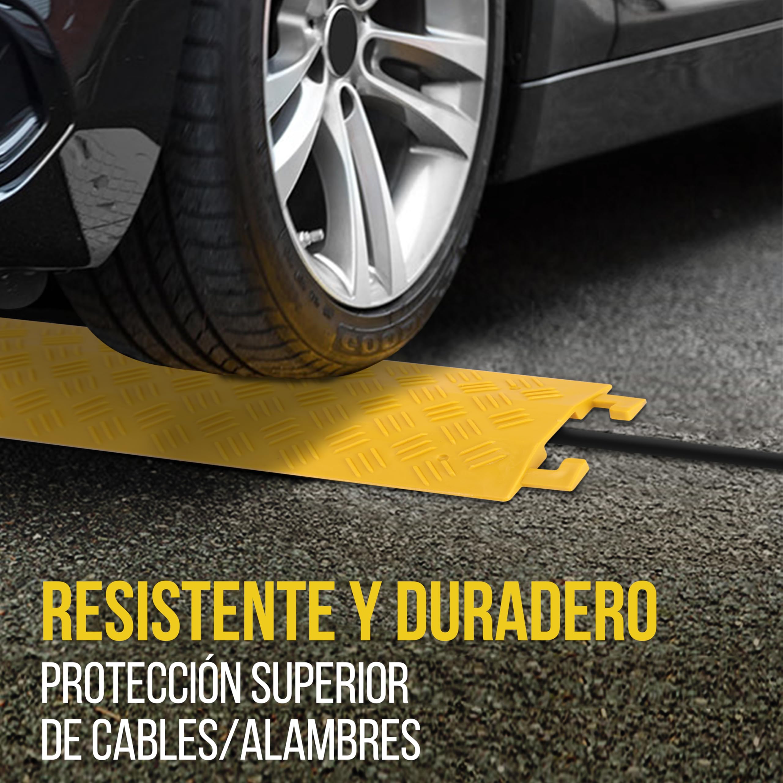 Pyle Cubre Cables Suelo Pasacable Canaleta Alta Resistencia 907kg Protector Mangueras