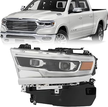For 2019 2020 2021 2022 Ram 1500 Laramie Longhorn/Limited Headlight Assembly - LED Headlamp, w/LED DRL, Left Driver Side, OEM 68316085AHFor Dual Projector Models