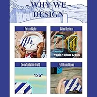 Vista 5 de PB TAILS Blue and White Bluetooth Game Controller - Portable Mini Gaming Controller for PC, Switch, Steam, Steam Deck, Phone - WirelessWired