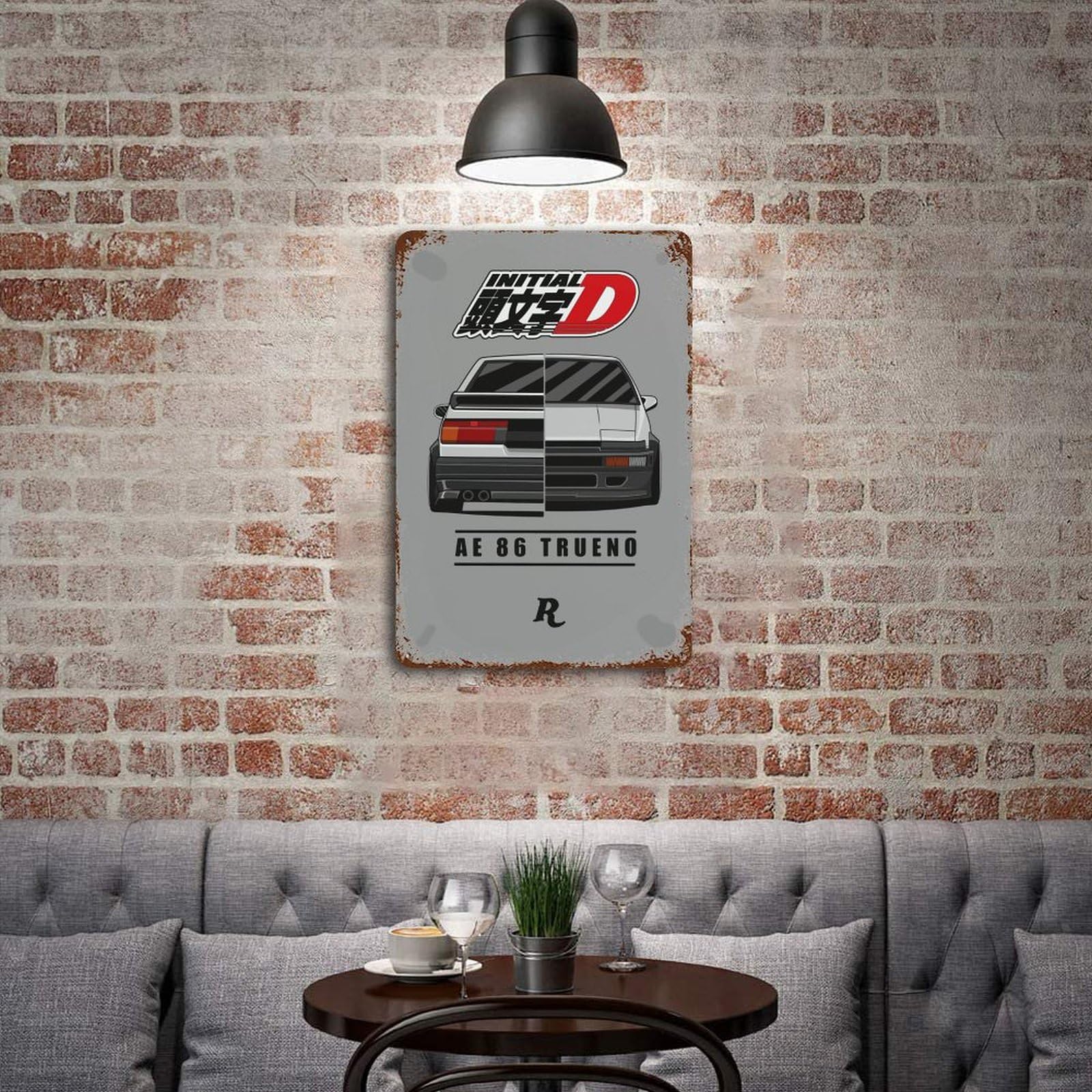 Amazon.co.jp: ブリキ看板 頭文字d イニシャル D Ae86 鉄絵画 装飾鉄絵