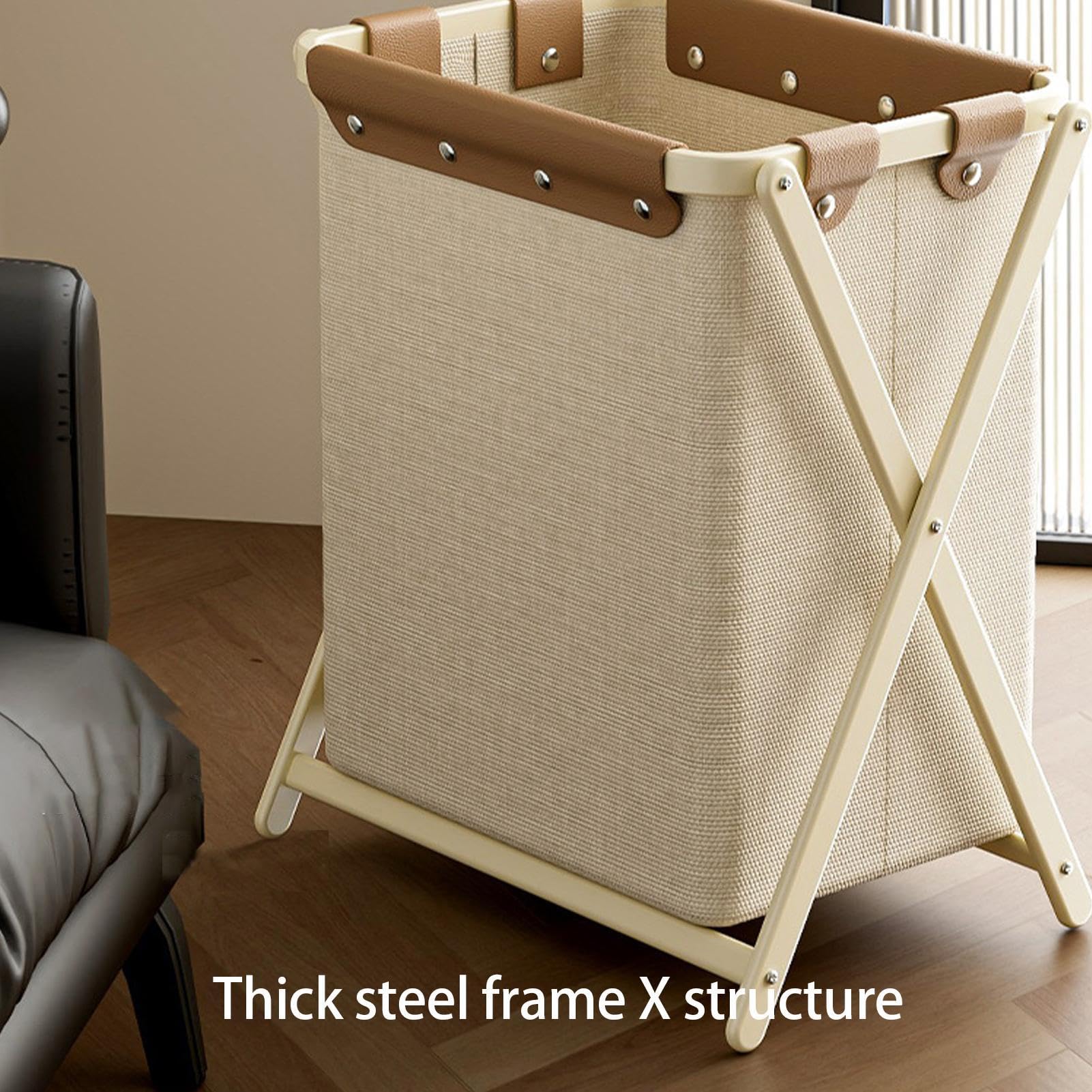 Cesta de lavandería para dormitorio, cesta de almacenamiento de ropa