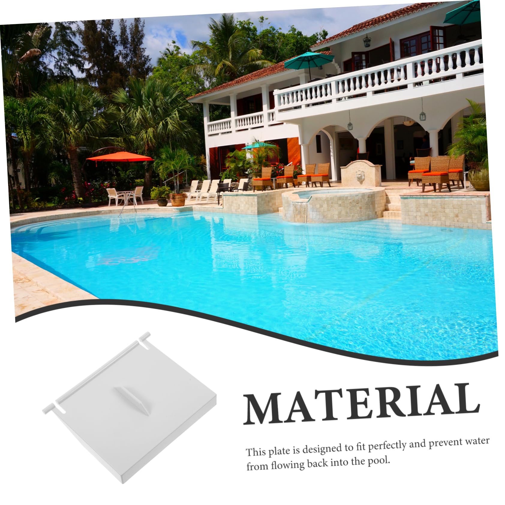 VICASKY Puerta Resistente para Skimmer de Piscina 8926 para Reemplazo, Aleta de Plástico Duradera Compatible Piscina, Trampilla para Skimmer de Fácil Instalación y Prevención de Retorno