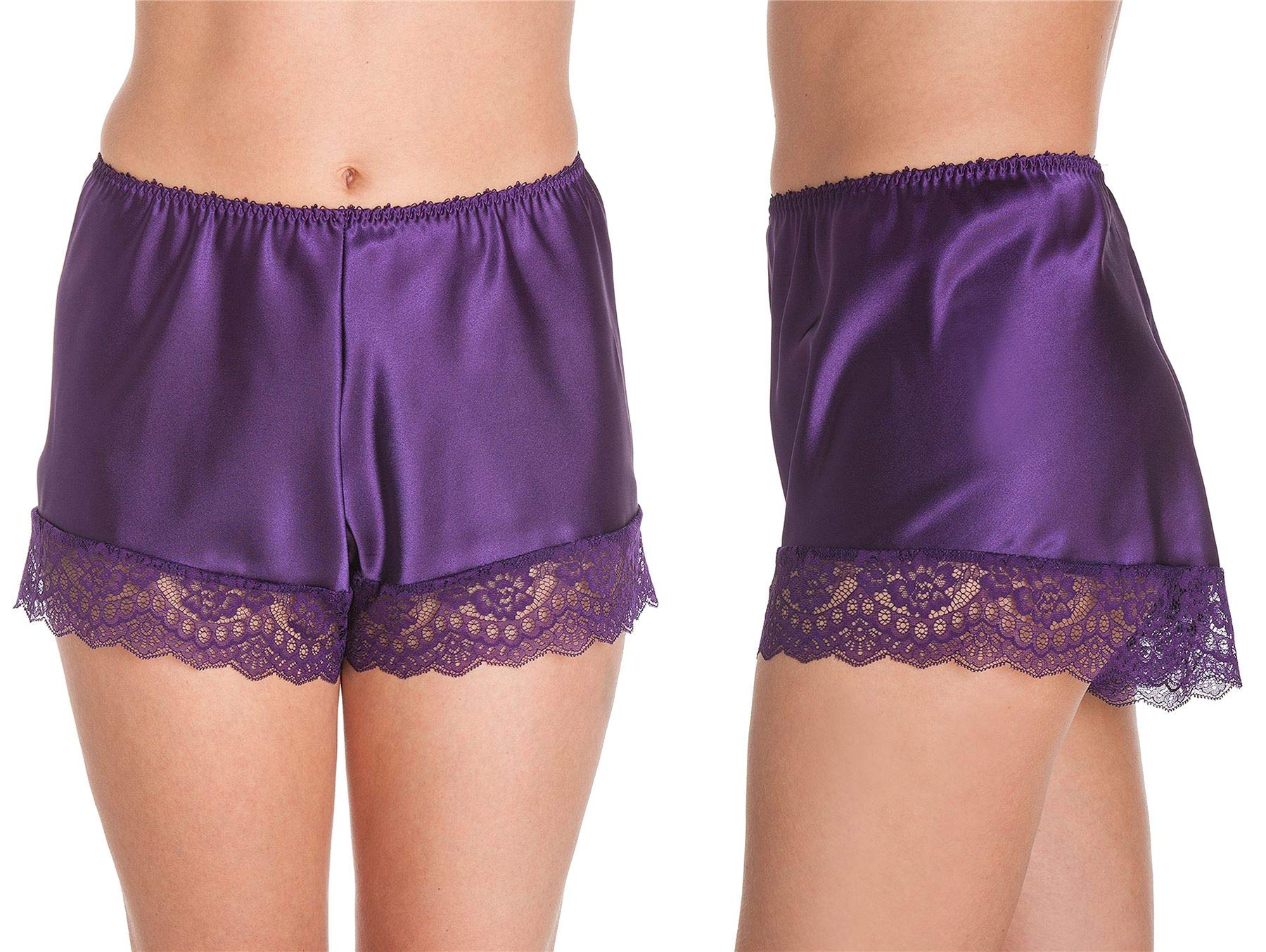 Undercover F58 Womens Luxury Satin French Knickers Purple XOS