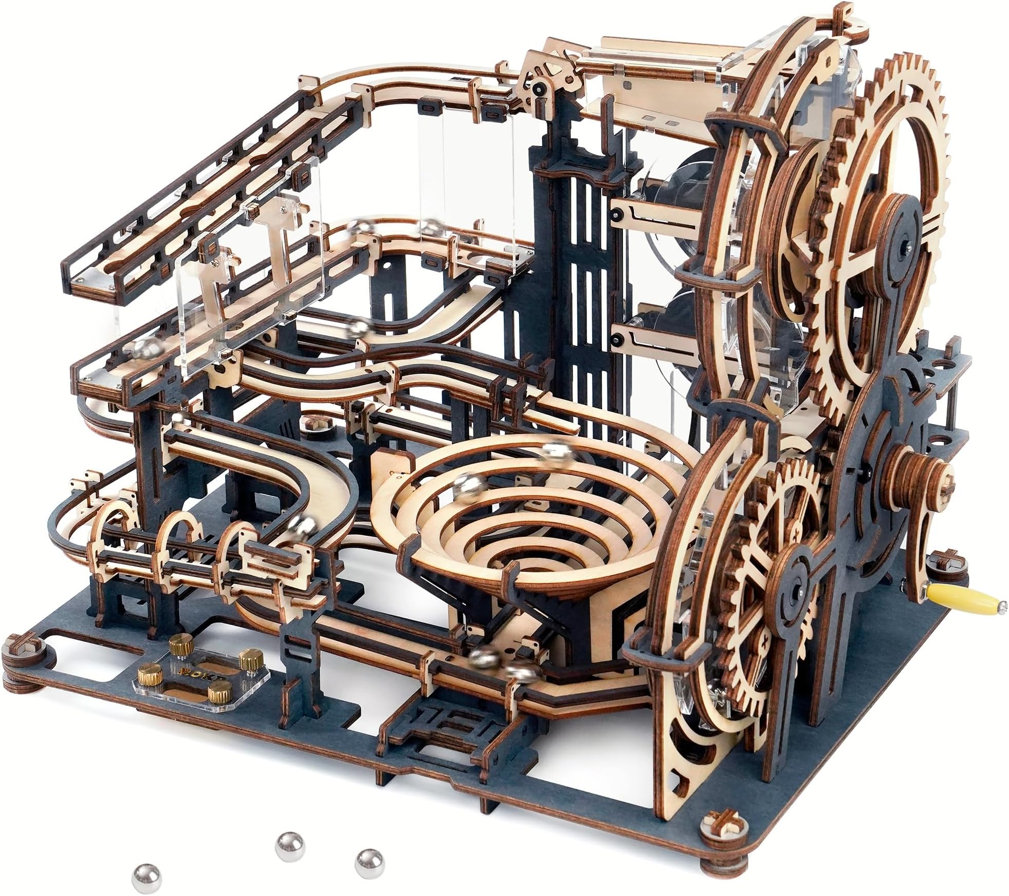 3D Puzzles Marble Run - LGA01 Marble Night City Wooden Model to Build - Model Building Kits for Adults