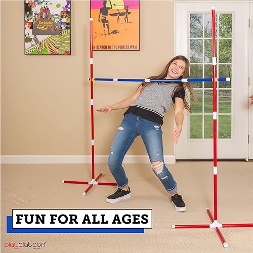 Miniatura 5 de Play Platoon Juego de limbo para niños y adultos, juego de limbo para patio, ideal para fiestas de Luau, fiesta en la playa y barbacoa, fácil de