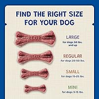 Vista 7 de Blue Buffalo Dental Bones - Golosinas dentales naturales grandes para masticar para perros, (50 libras y más), bolsa de 12 onzas