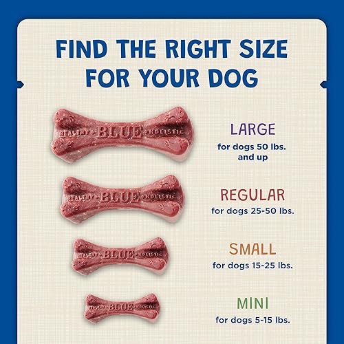 Miniatura 7 de Blue Buffalo Dental Bones - Golosinas dentales naturales grandes para masticar para perros, (50 libras y más), bolsa de 12 onzas