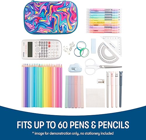 Miniatura 4 de ZIPIT Caja de lápices colorida para niñas, estuche para lápices para la escuela, caja organizadora de papelería de gran capacidad