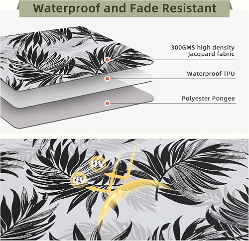 Vista 71 de Favoyard Juego de cojines de asiento para exteriores, 24 x 24 pulgadas, impermeables y resistentes a la decoloración, cojines para muebles de patio