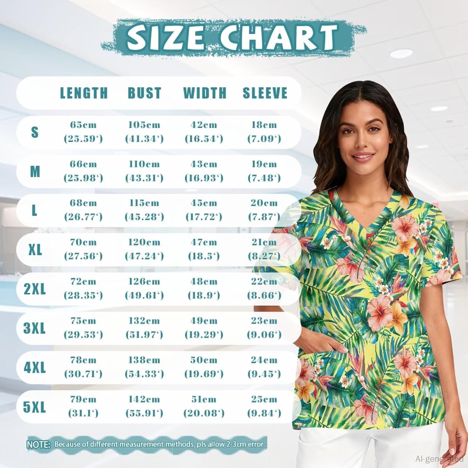 Scrub Tops for Women Casual Short Sleeve Plus Size V-Neck Scrubs Top Medical Nursing Uniforms with Pockets