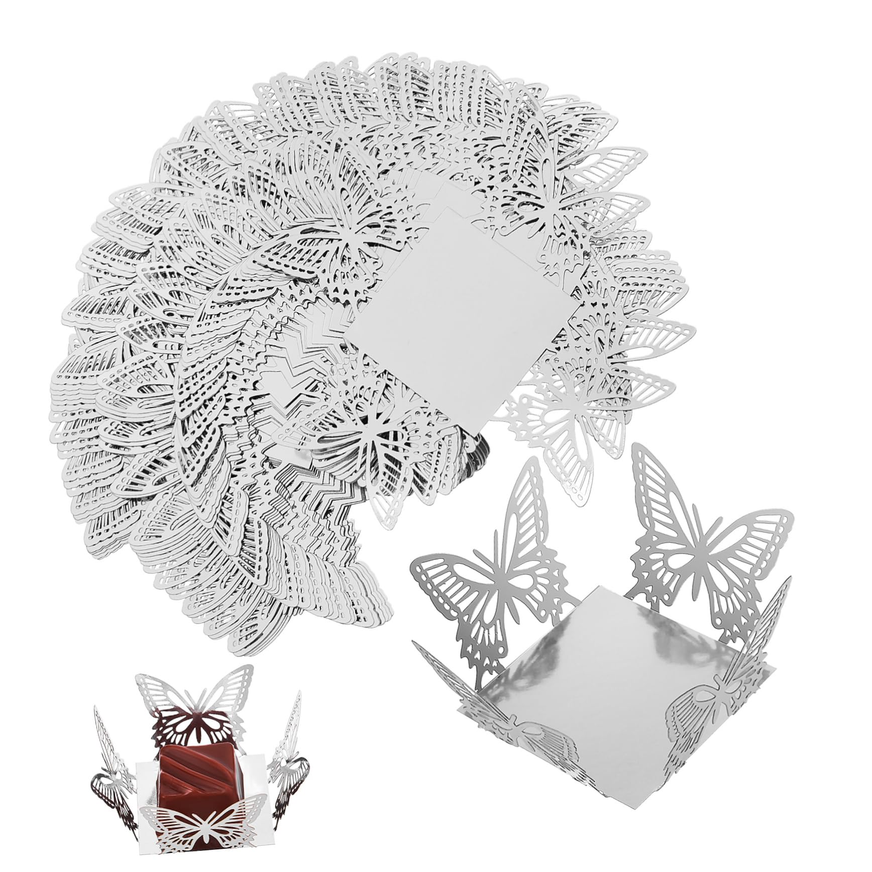 Alipis 4 Ensembles Doublures De Cupcakes Tasses De Bonbons Doublures De Truffes Mini-revêtements De Cupcakes Coupes De Bonbons Pour Le Papier 50 Pièces * 4