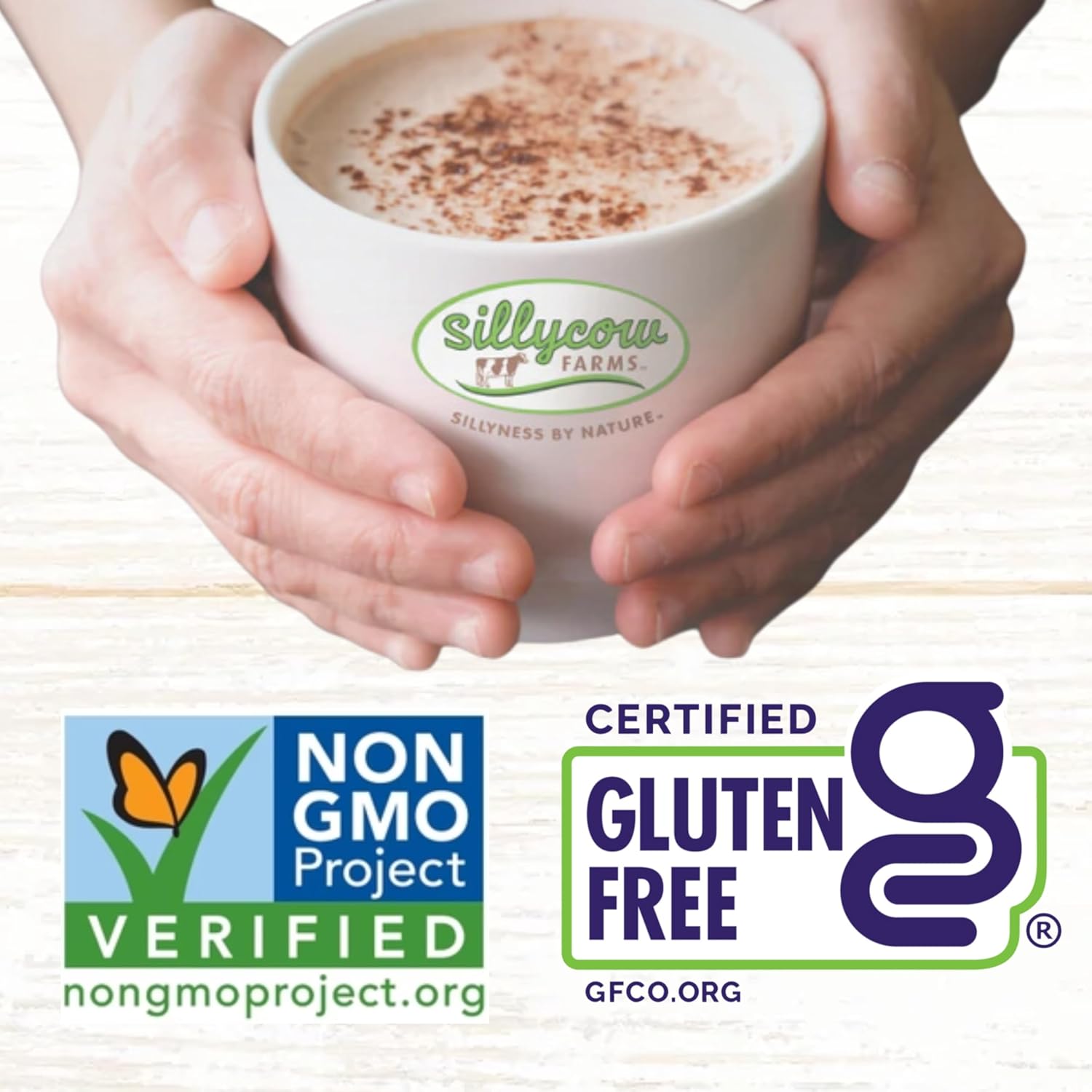 Sillycow Farms Hot Chocolate Mix Truffle Flavor | Vegan, Nut Free Certified Quality Cocoa Powder | Gluten-Free, Non-GMO & Dairy-Free | Reusable Packaging | 16.9 Oz Reusable Glass Bottle - Pack of 6