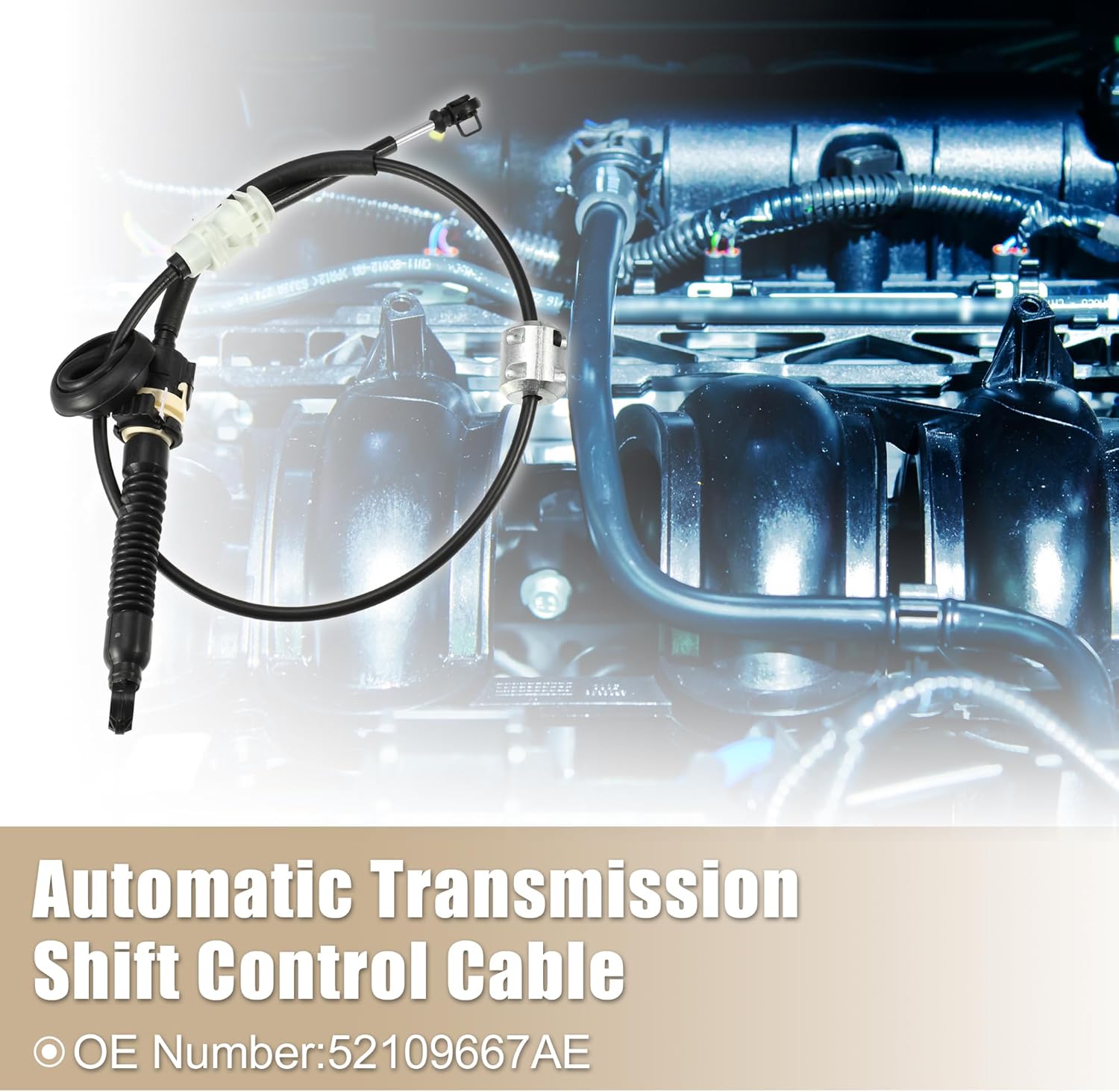 uxcell Automatic Transmission Shifter Cable Gear Shift Control Lever Selector Cable No.52109667AE for Jeep Grand Cherokee 2005-2007