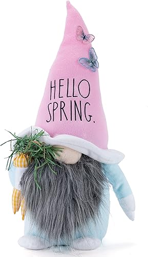 Rae Dunn Gnomo de primavera - Gnomos de jardinería - Decoraciones de gnomos de primavera para el hogar y la oficina - Gnomos de Pascua - Decoración