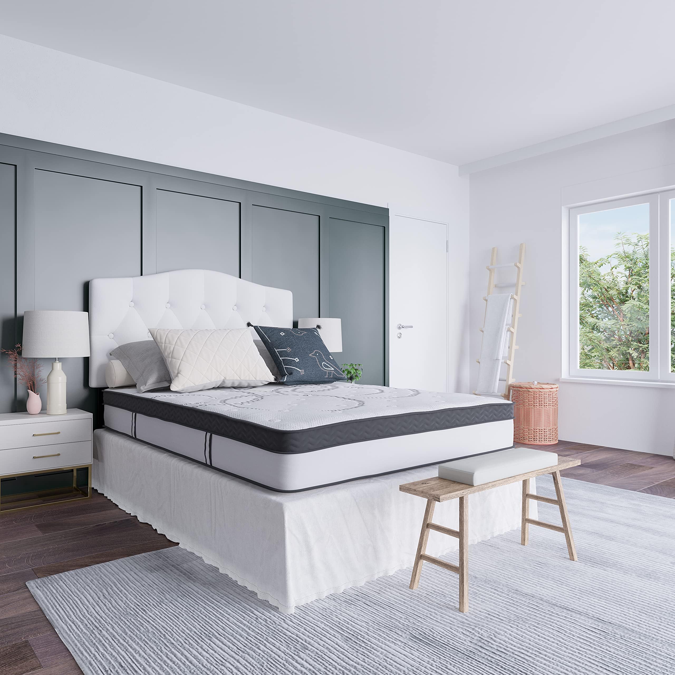 Astor 10 Inch Hybrid Pocket Spring Mattress, Full Mattress in a Box