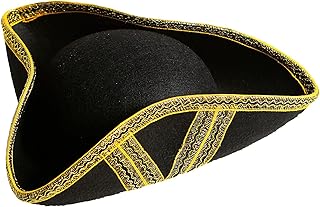 WIDMANN - Tricornio de Fieltro Unisex para Adulto, Carnaval Veneciano, Casanova, Nobles, Piratas, Siglo XVIII, XIX