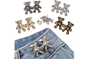 TOOVREN Bear Shaped Button Pins - Effortless Pant Waist Adjusters
