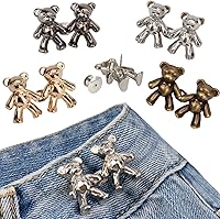 Vista 13 de TOOVREN 8 juegos mejorados de botones para pantalones de mezclilla sueltos, sin coser, sin herramientas, reemplazo de apriete de botón de jean