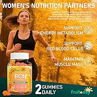 Vista 5 de Fruitoday Iron Gummies with Multivitamin, Iron Supplement for Women & Men with Vitamin A & C, B Complex, Zinc, Folate, Blood Builder & Energy