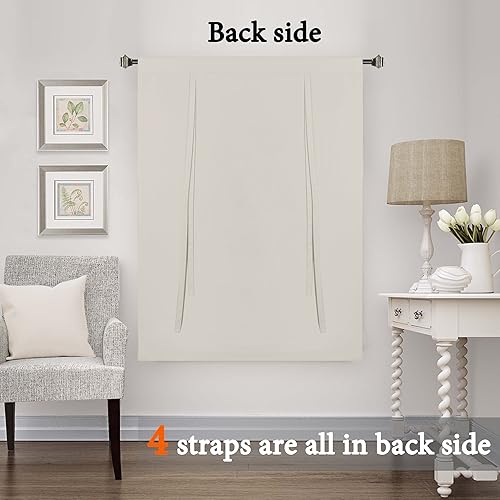 Miniatura 7 de H.VERSAILTEX - Cortina opaca para ventana con amarres, panel de bolsillo para varilla - 42 pulgadas  106.68 cm.de ancho por 63 pulgadas  160.02 cm.