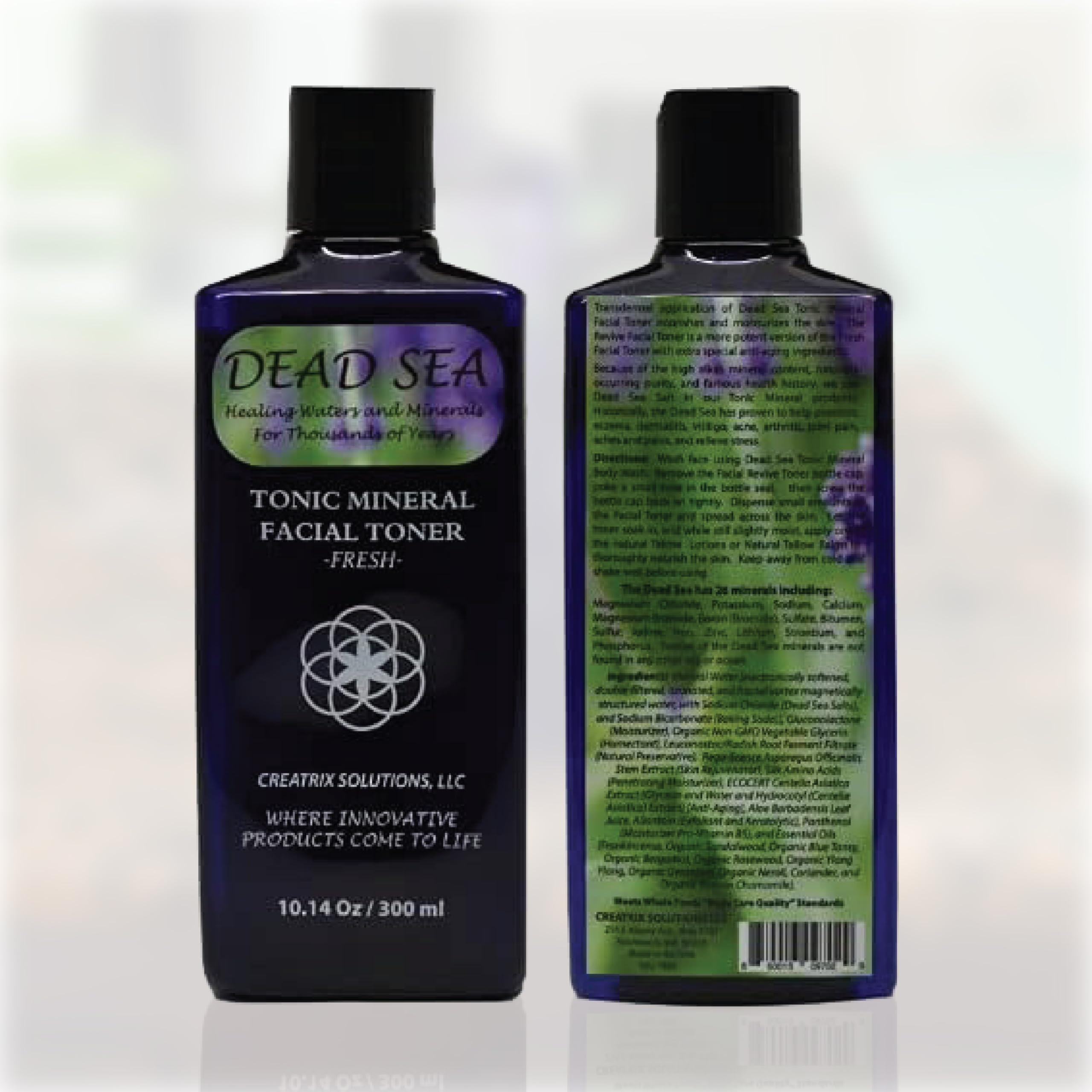 Dead Sea Face Toner for Women by Creatrix Solutions, 300 Ml- Dead Sea Mineral Facial Toner for Women- Revive