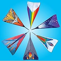 Vista 10 de Creativity for Kids Escuadrón Acrobático Plegable y Lanzamiento de Aviones de Papel: Crea 80 Aviones de Papel, Kit Científico STEM para Niños, Kit