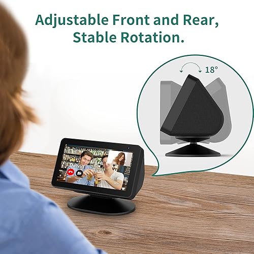 Vista 4 de HomeMount Show 5 3rd Stand - Inclinación de 18 grados hacia adelante y hacia atrás, parte inferior magnética antideslizante ajustable para teléfonos
