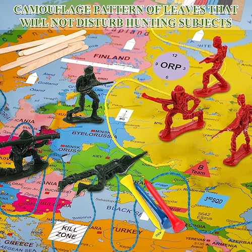 Miniatura 6 de Eaasty El kit de modelo de terreno incluye símbolos operativos gráficos con hilo de instrucciones, marcadores de madera, sacapuntas de lápiz