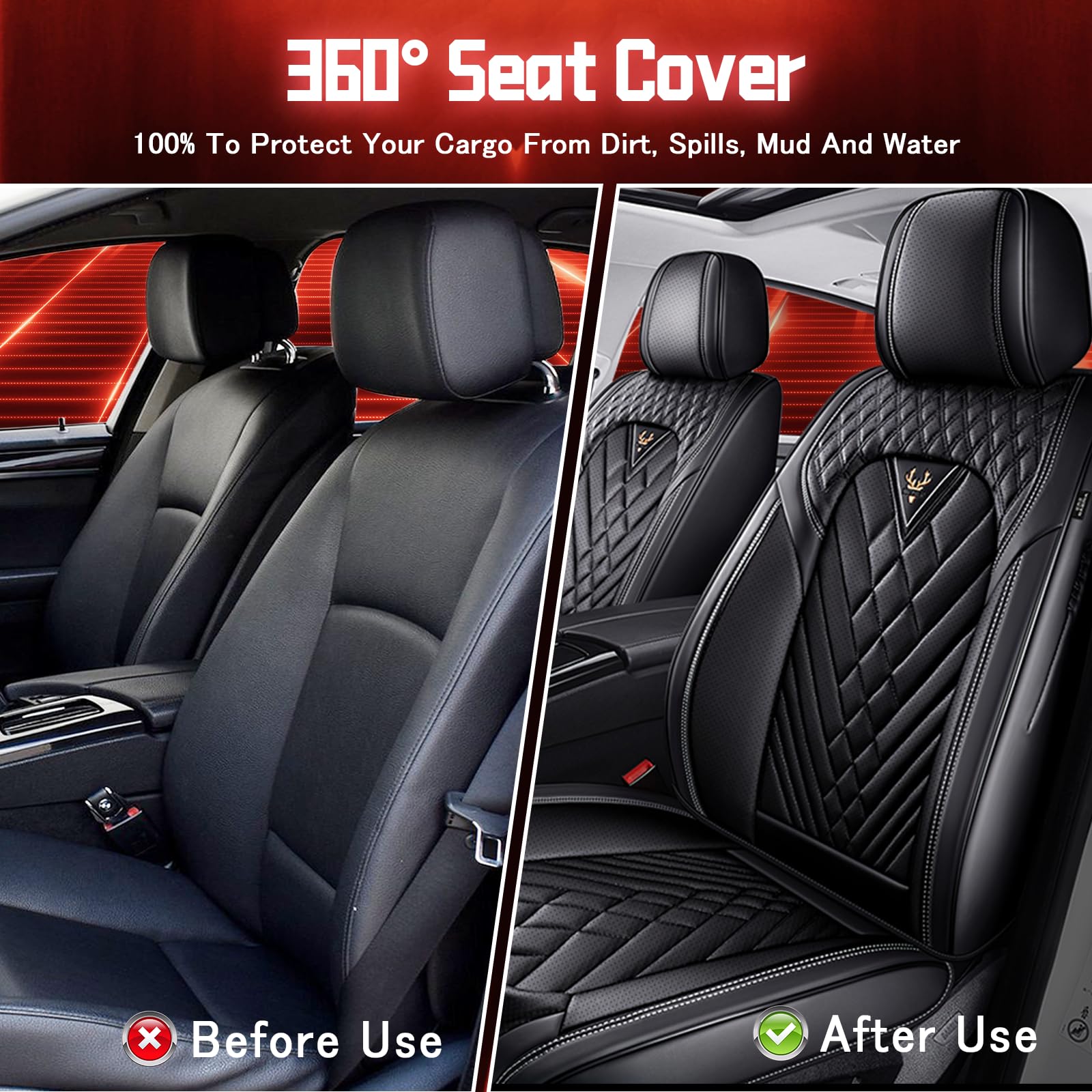 Car Seat Cover Fit For Nissan 350Z 2003-2009,Compatible Airbag Non-Slip Waterproof Seat Covers,Car Seat Protector Premium Interior (Standard 2 Seats,Gray White), Seat Covers - Canada - View #6