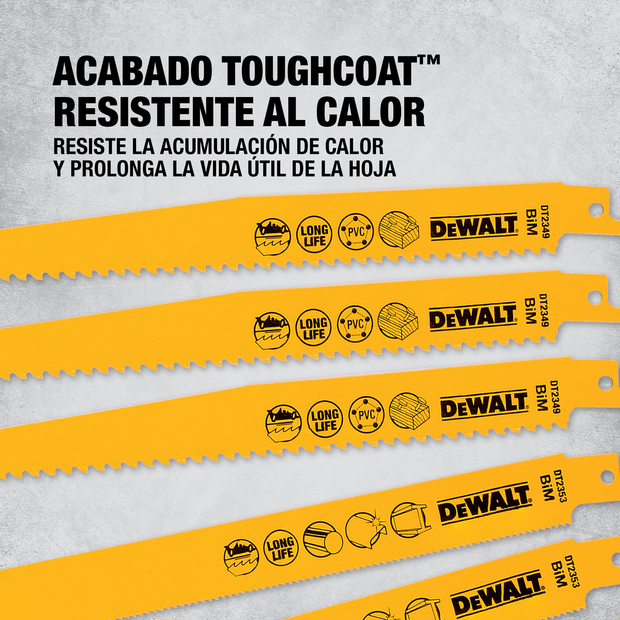 DEWALT Juego de hojas mixtas Bi-Metal para sierra reciproca con estuche para almacenamiento (12 piezas), DT2445-QZ