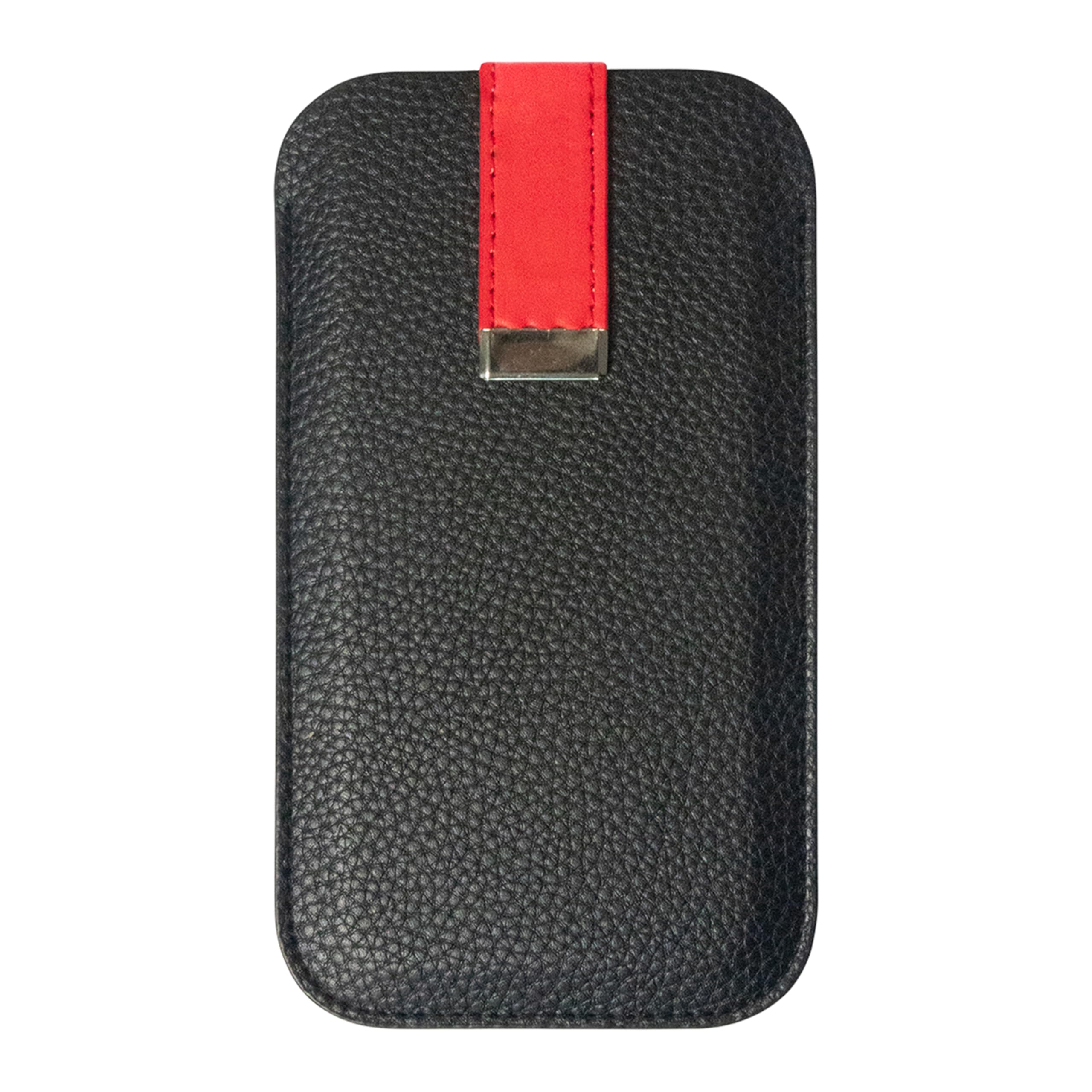 SWISSVOICES/M510-C Slip Case - Smartphone Protective Cover - Imitation Leather - Magnetic Flap Closure - for Senior S510-M Smartphone - Black/Red