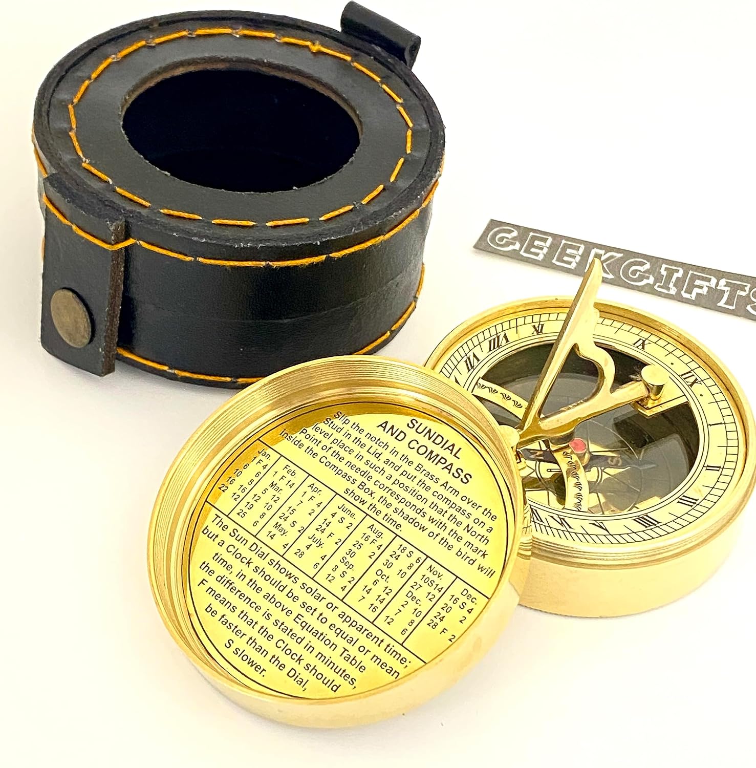 Brass Compass - Pocket Compass - Nautical Compass - NOT All WHO Wander are Lost - Handmade Gift - Gift for Men - Steampunk Accessory for Men - Compass Gift for Him - Unique Gifts for Men
