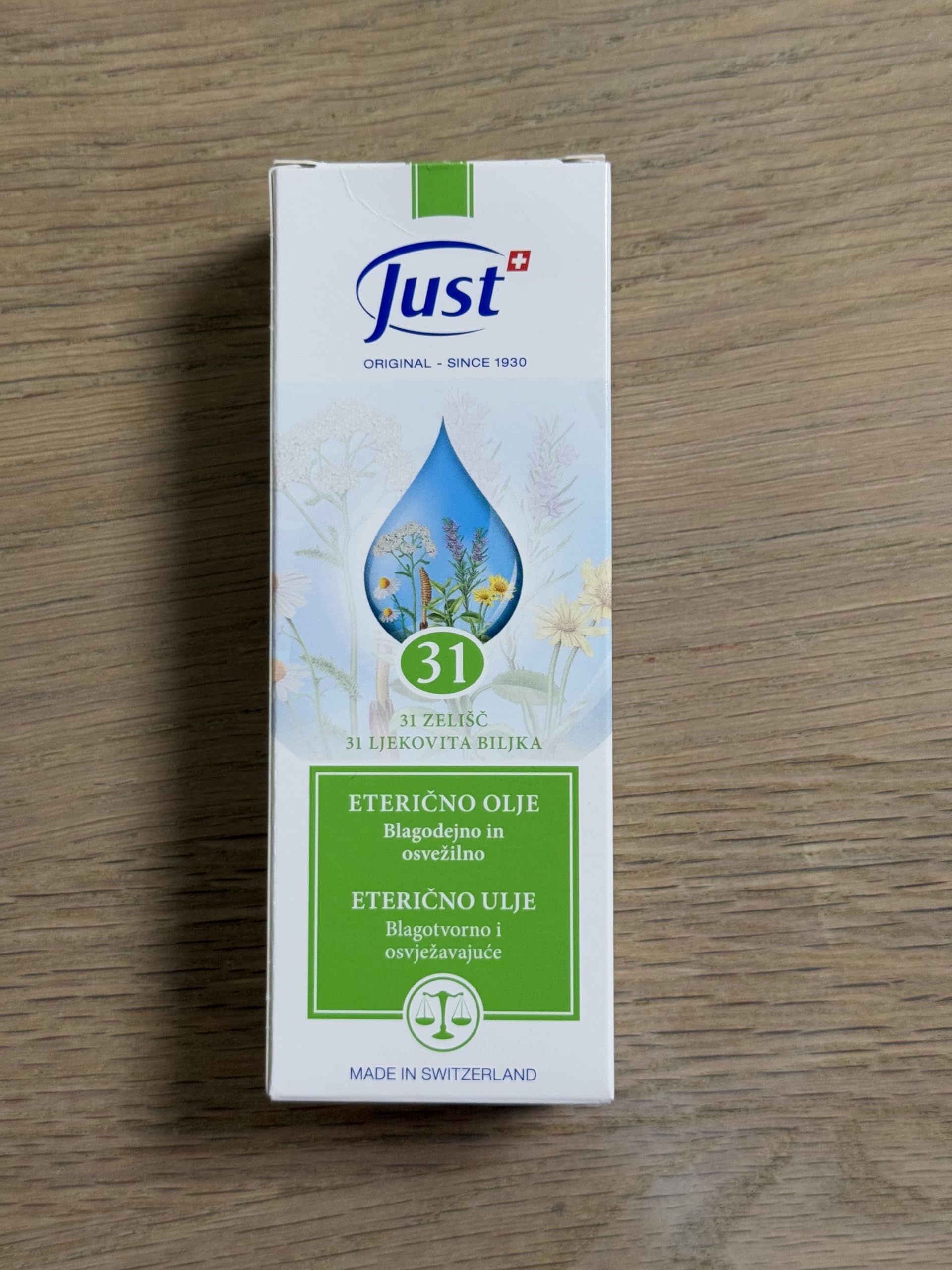 JUST Olio 31, 75 ml – Miscela di 31 Oli Essenziali Naturali per Aromaterapia, Massaggi e Benessere